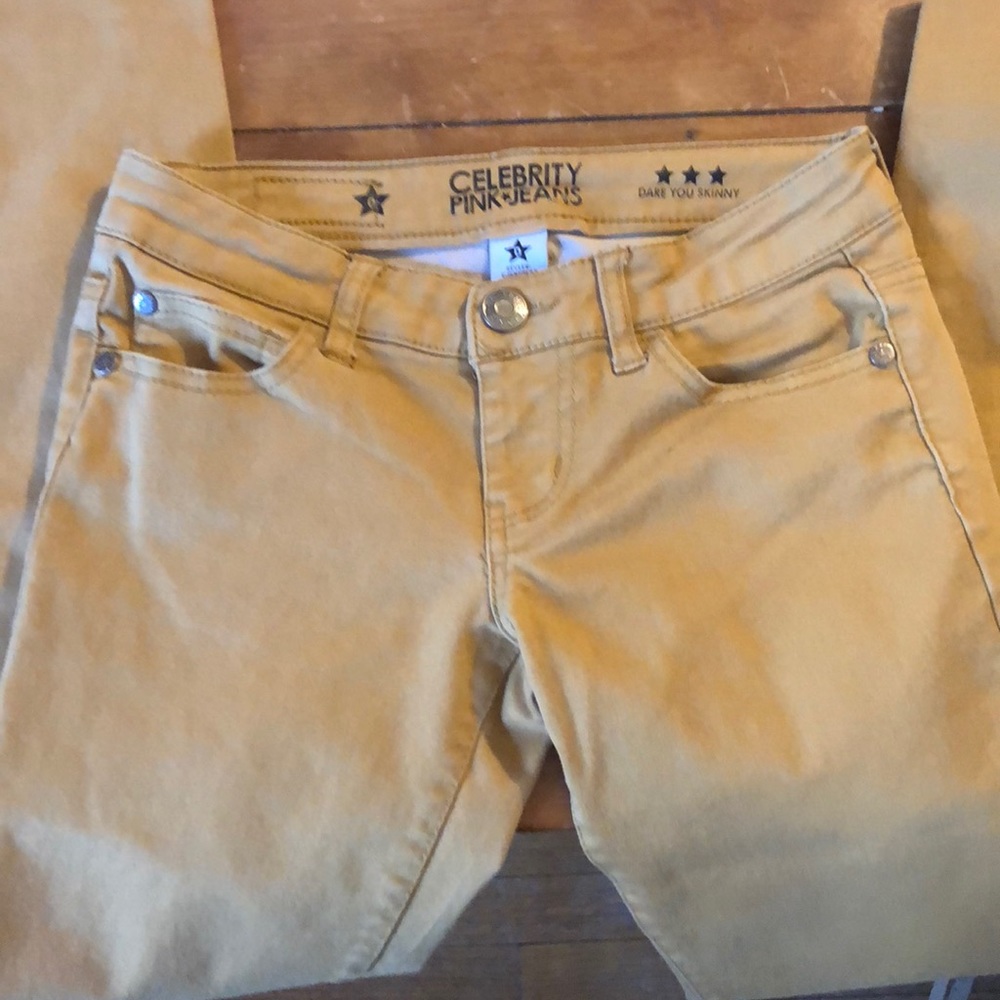 Celebrity Pink low rise skinny Gold Jean Sz 0